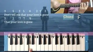 Love is gone Slander cover not pianika melodica |chord gitar love is gone (i'm sorry don't leave me)