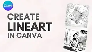 🎨 How to Make LINE ART in Canva | Easy Canva Tutorial for Beginners ✍️