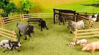 DIY Tractor farm Diorama/ Cattle farm House/Cows/Bulls/Vacas/Mucche/Sheep/Horse