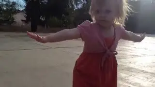 Stella (almost 3) skateboarding for the first time