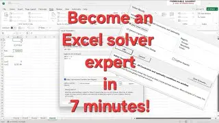 Multiple variable problem solving with excel solver