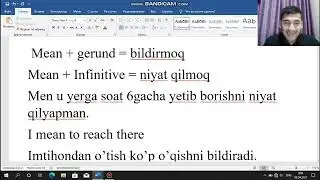 74 dars - Stop | Try | Mean | Go onAfraid | Sorry | Ashamed + GERUND / INFINITIVE