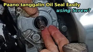 How to Change Leak Oil Seal at Engine Sprocket - Paano Magpalit Remove Replace Motorcycle Oil Seal