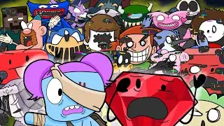 Corrupted BFDI RUBY “ENDING SEASONS” but everyone sings it | FNF ANIMATION