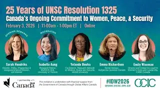 IDW2026 Women, Peace & Security Panel: 25 Years of UNSC Resolution 1325