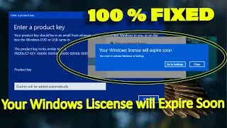 how to fix your license will expire soon windows 10 , Error on Windows