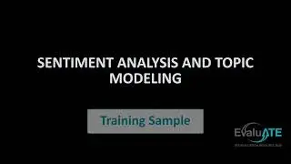 Sentiment Analysis and Topic Modeling- Training Sample