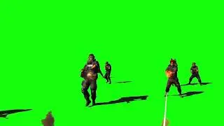 Military fireing green screen VFX footage clip