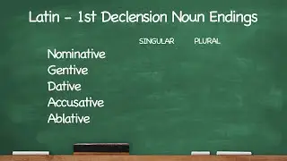 CC Latin 1st Declension Noun Endings