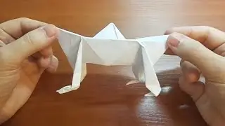 Оригами - Кораблик с ногами из бумаги