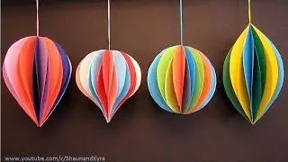 3D Paper Ornaments | Holiday Decorations | DIY Winter Decor | Crafts For Kids