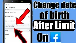 How to Change date of birth on Fb after limit || New Trick 2020 ||