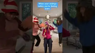 When siblings try to cheer up: