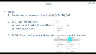 Video 4: Fiori - Custom Semantic Object
