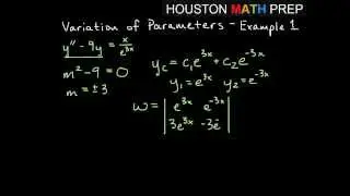 Variation of Parameters - Example 1