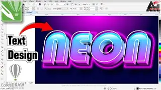 3D Neon Text Design in CorelDraw | Corel Draw Tutorial