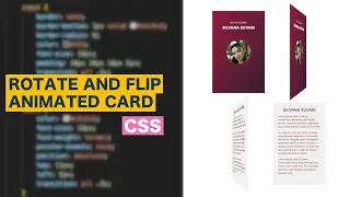 Rotate and flip animated card with CSS