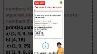 Python Coding Quiz Challenge. Comment your answer in chat.#learnpython #interview #python