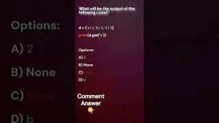 Python code Quizz & MCQ . 👍 #coding #python #pythoncoding #short