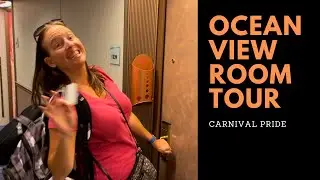 Carnival Pride Ocean View Room Tour Stateroom 1239 - 4 Person Cabin