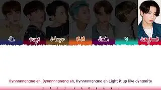 BTS 방탄소년단   'DYNAMITE' Lyrics Color Coded Eng