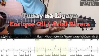 Tunay na Ligaya - Enrique Gil / Ariel Rivera | Guitar Fingerstyle Tabs + Chords + Lyrics