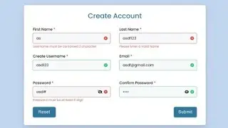 JavaScript client-side form validation | Form validation in JavaScript | JS project with source code