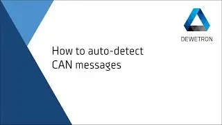 How to auto-detect CAN messages