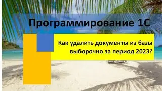 Как удалить документы из базы выборочно за период 2023? Внимание! Инструмент для крайних целей!