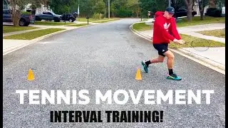 Tennis Agility  - Cones -  Figure 8 Swinging Intervals