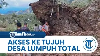 Akses ke Tujuh Desa Lumpuh Total, Batu Besar Sisa Longsor di Ndona Timur Ende Belum Dibersihkan