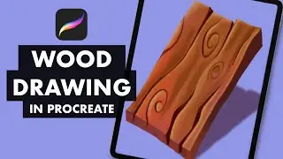 30 Seconds! Would you try? | Drawing Wood in Procreate  (#Shorts)