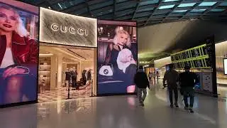 Suvarnabhumi Airport departures terminal walk Bangkok Thailand 🇹🇭