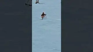 Горные лыжи. Бугры на Чегете. Могул.