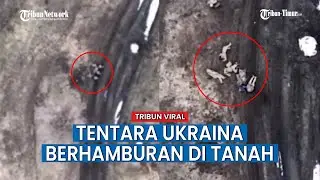 Detik-detik Granat Militer Rusia Buat Tentara Ukraina Berhamburan di Tanah