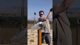 Cutting water bottles with a custom Dragoon Sword made by Purna Darnal