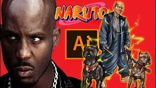 DRAW DMX As Naruto Character ( ADOBE ILLUSTRATOR ) Manga Studio