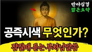 (반야심경 요약) 공즉시색 무슨 뜻인가? | 불교명언 | 반야심경 금강경 화엄경 천수경 | 잠잘때 듣는 부처님 말씀 | 불면증 | 잠 안올때 듣는 명언 사자성어 고사성어 심리상담