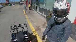 ATV Moto Vlog - Going through McDonald's Drive Thru on an ATV!