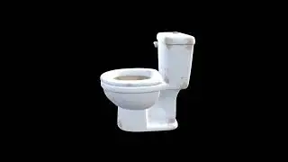 Low Poly Stylized Grimy Toilet - PBR - Prop 3D Model | Game Asset Showcase