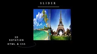 A Rotating 3D Slider using HTML & CSS|Image Slider|3D Animation