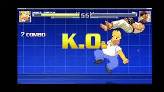 mugen Homer Simpson vs  Ryu mugen battle 271