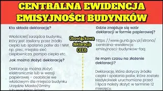 Centralna Ewidencja Emisyjności Budynków - Jak złożyć deklarację elektroniczną? CEEB