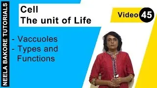 Cell - The unit of Life | NEET | Vacuoles - Types and Functions | Neela Bakore Tutorials
