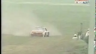 Phil Barkdoll crashes and rolls onto his side, 1989 Daytona 500