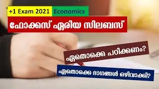 Exam 2021 | Plus One Economics | Focus Area Topics