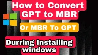 How to convert mbr to gpt during windows 10 installation