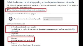 INICIO RÁPIDO NO APARECE, Y COMO AHORRAR ESPACIO DESACTIVANDO ARCHIVOS DE HIBERNACIÓN