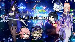 Lisa Miko-Clorinde in a same team?! also C0 Kokomi-Furina DPS: 4.7 abyss 12. 【原神】