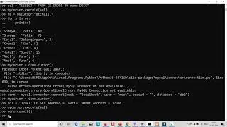 How To Update Table using MySQL in Python
